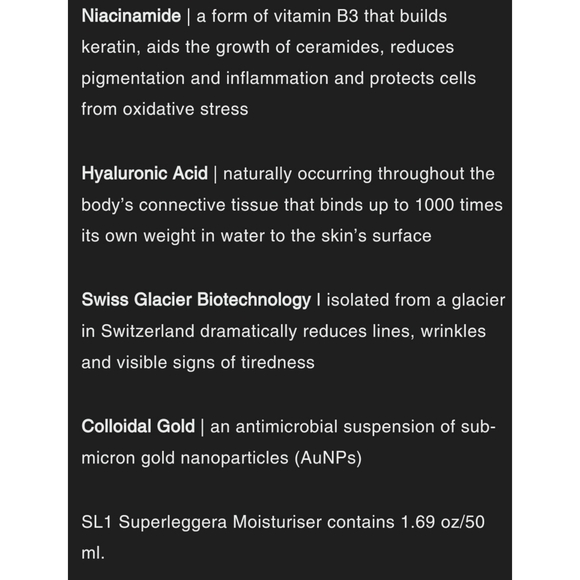 SL1 Superleggera Moisturizer by Patricks - Picture 4 of 4